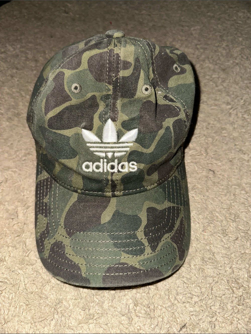 adidas  Camouflage Cap with White Trefoil